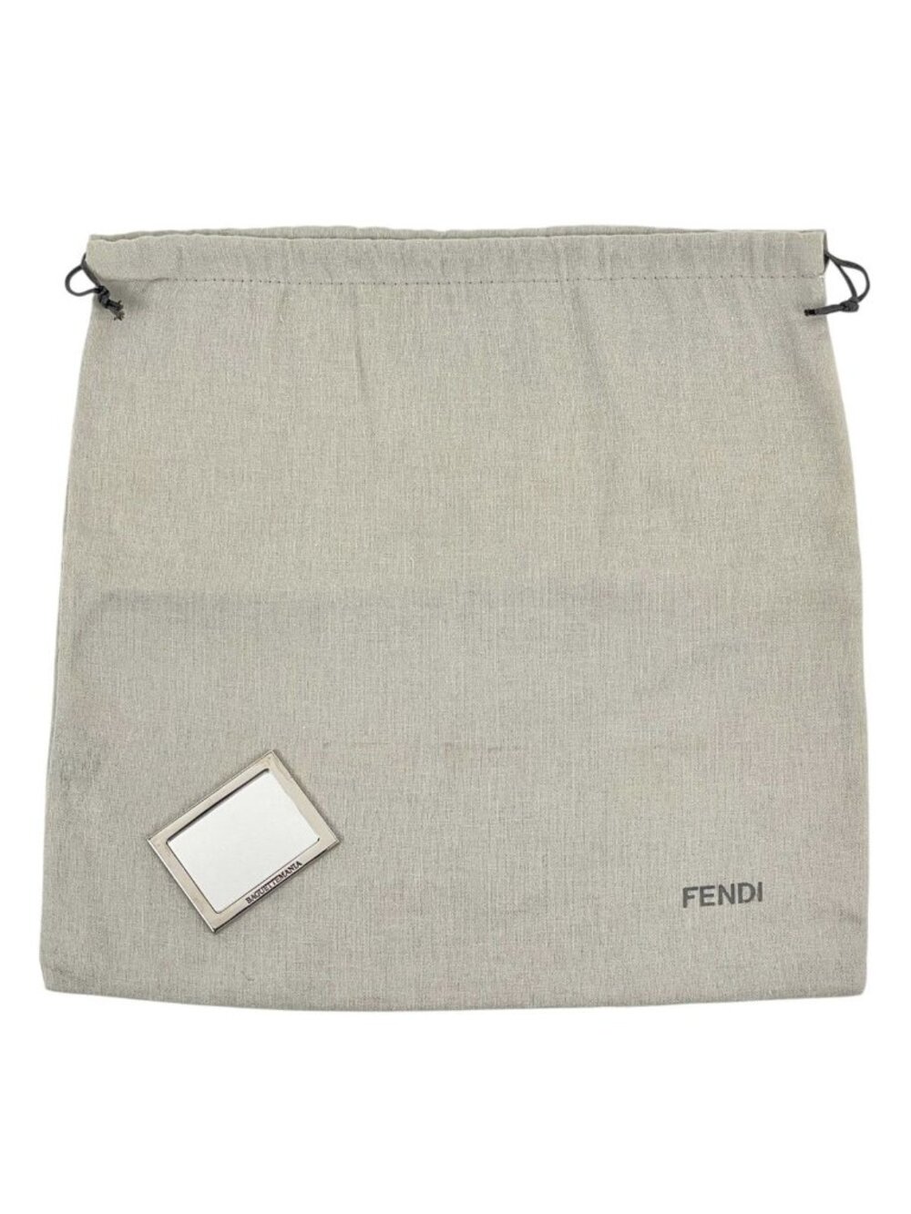 Fendi Zucca Pattern Mamma Bucket Lame Shoulder Bag Fabric Silver - Picture 11 of 11